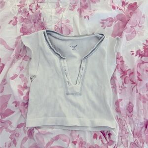 Urban Outfitters White Out From Under Go For Gold Seamless Top